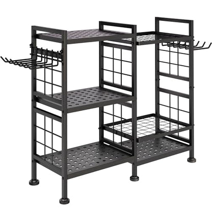 6 Tier Garden Tool Organizer (33.6x 12.8 x 30.3 / Black)