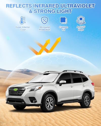Sunshades for 2025 2026 Subaru Forester Accessories Windshield Sun Shade Side Rear Window Shade Cover Sun Visor Shield Privacy Protection Keep Vehicle Cool Black 8PCS (Subaru Forester 2025-Present)