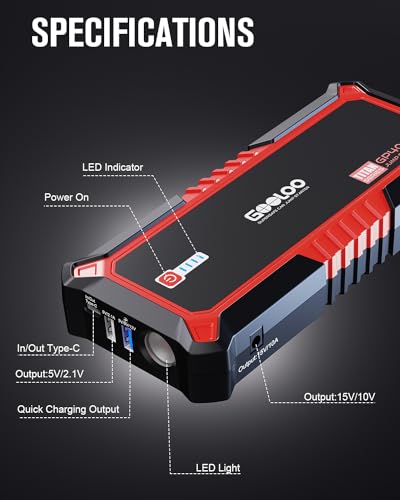 GP4000 SuperSafe 4000A Jump Starter (red)