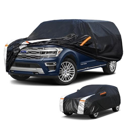 Large SUV Car Cover for Ford Expedition MAX 100% Waterproof All Weather (Custom fit Ford Expedition MAX / SUV car cover)