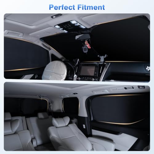 Window Shades for 2025 2026 New Tesla Model Y Juniper Accessories Windshield Sun Shade Side Rear Window Covers Sunshade Sun Visor Shield Privacy Protection for Camping Keep Car Cool Black 8PCS (Tesla Model Y Juniper 2025-present)