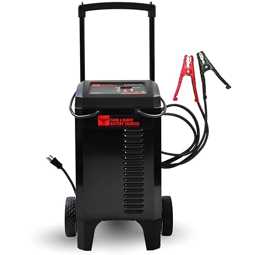 Farm & Ranch Wheeled Automatic 6A Car Battery Charger and 250A Engine Starter (Newer Version)