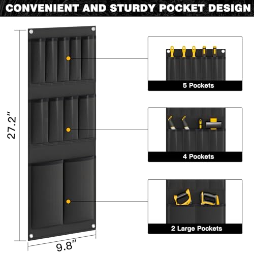 Power Tool Organizer Cart with Charging Station (Yellow)