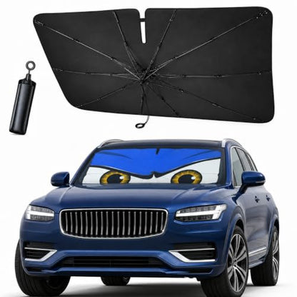 Car Windshield Sun Shade Umbrella (Monster Blue)