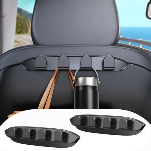 2 Pack Car Seat Hooks for Tesla Model Y (Black)