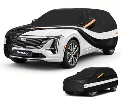 10 Layers SUV Car Cover Custom Fit for Cadillac Lyriq (Black Gray / Custom Fit for Cadillac LYRIQ)