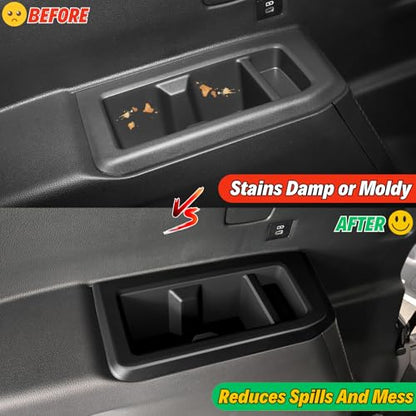 2 Pack Rear Cup Holder Inserts for Toyota Land Cruiser 1958 250 LC250 Prado Accessories 2025 (3rd Row Cup Holders Insert)