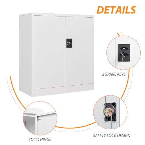 Metal Storage Cabinet (35.5"H / White)