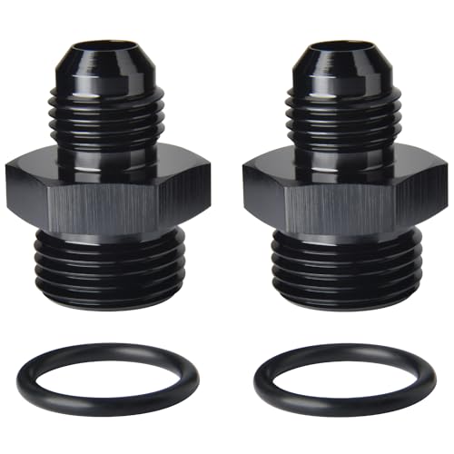 4AN Male Flare to 6AN ORB O (4AN to 6AN ORB / Black - 2PCS)