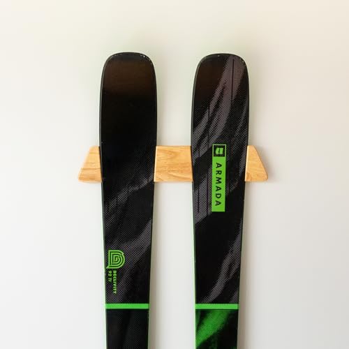 Horizontal Wood Ski Rack Wall Mount (Small)