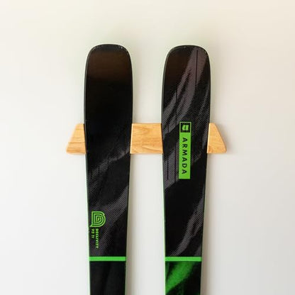 Horizontal Wood Ski Rack Wall Mount (Small)