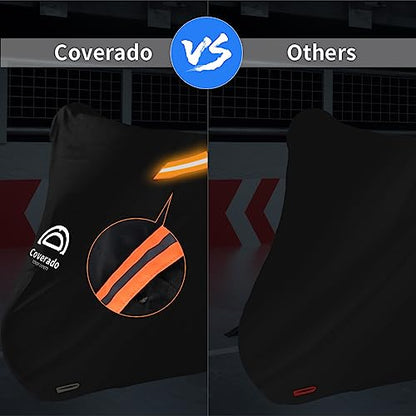Motorcycle Cover (Black / XL-97"x41"x50")