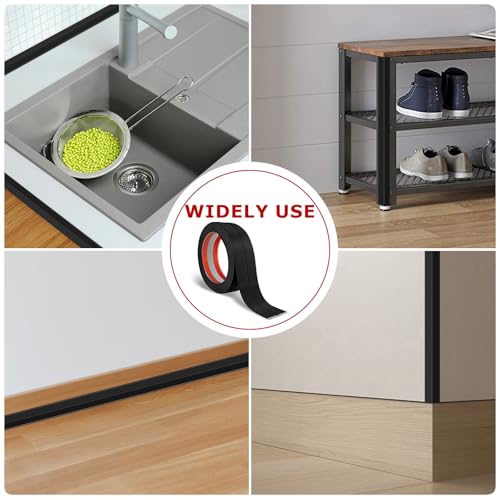 Wall Corner Protector Peel and Stick Corner Trim Molding (2.4 In x 40 Ft / Black)