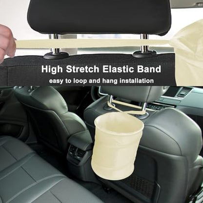 Car Trash Can (Beige / 1 Gallons-2 Packs)