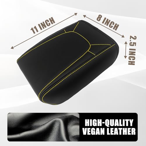 Armrest Cover for Colorado Canyon 2023+ (5) 23+ |Colorado & Canyon| Yellow Stitch, Regular)