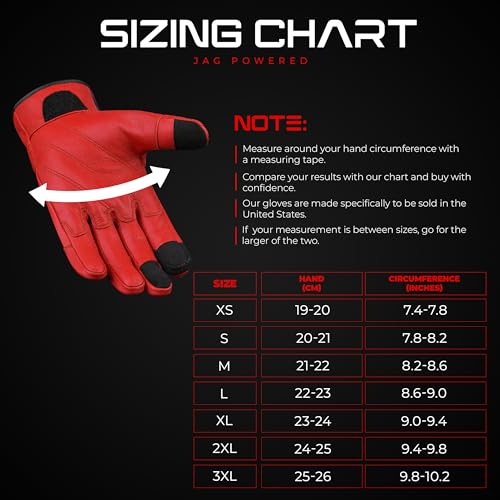 Motorcycle Gloves (Red/Zip / XX-Large)