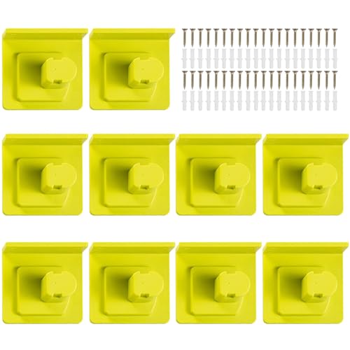 10 Pack Tool Holder Compatible with Ryobi 18V Wall Mount Plastic (10 Pack)