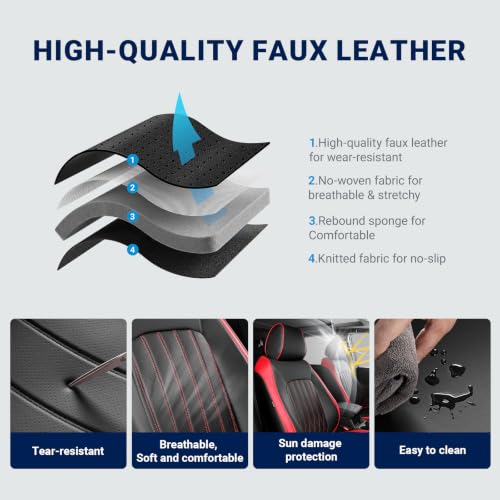 Custom for Honda CRV Seat Covers 2023 (BlackRed / CR-V2023-2026 EX,EXL,LX ,Sport,Hybrid)
