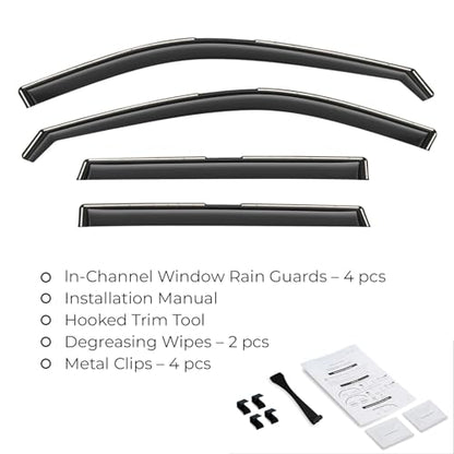 Window Deflectors Smoke Tinted in (For CR-V 23-26)