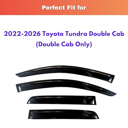 Rain Guards Fit for 2022 (2022-2026 Tundra Double Cab)