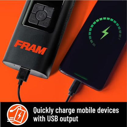 FEK40002 Portable Emergency Tire Inflator with 6000mAh Battery and 12V (Tire Inflator)
