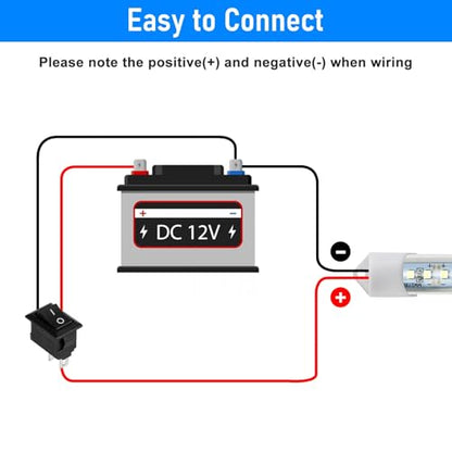 4PCS 12V LED Interior Light Bar (DIY Switch)
