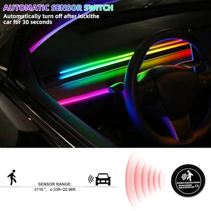 Dreamcolor Acrylic Interior Car LED Strip Light with Motion Sensor Switch (Dreamcolor 55.1 inch)