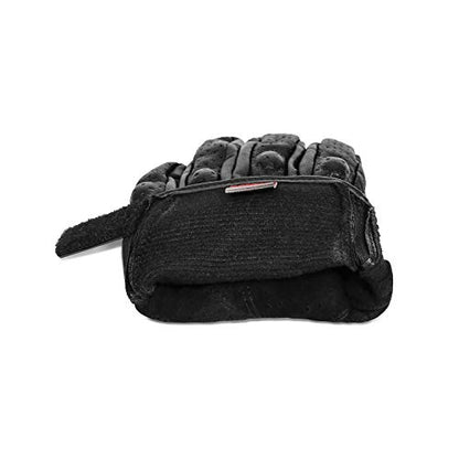 Full Finger Goat Skin Leather Touch Screen Motorcycle Gloves Men (Perforated / Large)