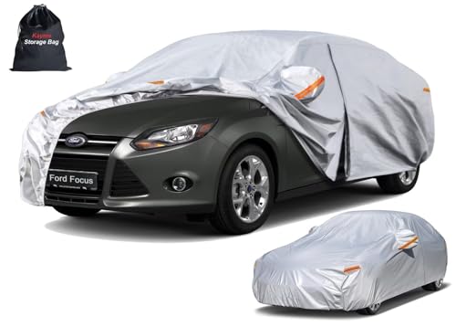 6 Layers Sedan Waterproof Car Cover for Ford Focus 1999 (LM-Silver / Custom Fit Ford Focus)