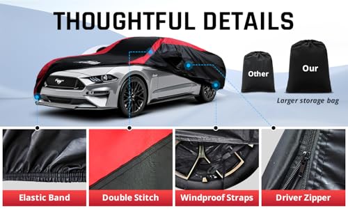 Car Cover Waterproof Custom Fit for Ford Mustang 1994 (Custom Fit - Ford Mustang)