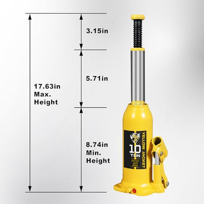 10 Ton Muti Directional Welded Bottle Jack (yellow / 10 ton muti-directional)