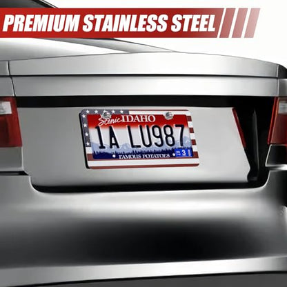 2 Pack License Plate Frames (Red and blue)
