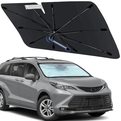 Windshield Sun Shade Umbrella for Toyota Sienna 2021 (Fit for Toyota Sienna 2021-2024)