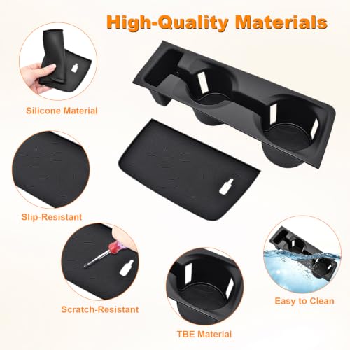 Cup Holder Insert and Charging Mat for 2026 Subaru Forester Accessories (for 2026 Subaru Forester Accessories)
