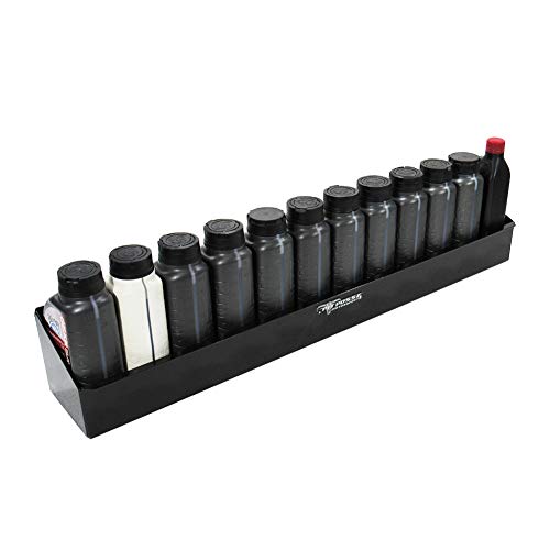 443BK Oil Shelf 12 Quart Bottle Holder Storage Organizer Caddy 32" (Black)