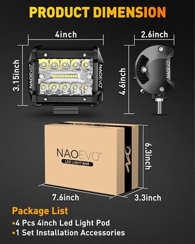 4 Inch LED Pod Lights (4 Pcs)