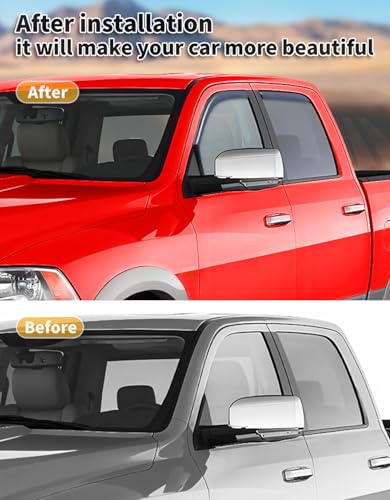 Rain Guards for Dodge Ram 1500 Crew Cab 2009 (Fit for 2009-2026 RAM Crew Cab Mega Cab)