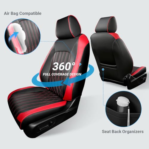 Custom for Honda CRV Seat Covers 2023 (BlackRed / CR-V2023-2026 EX,EXL,LX ,Sport,Hybrid)
