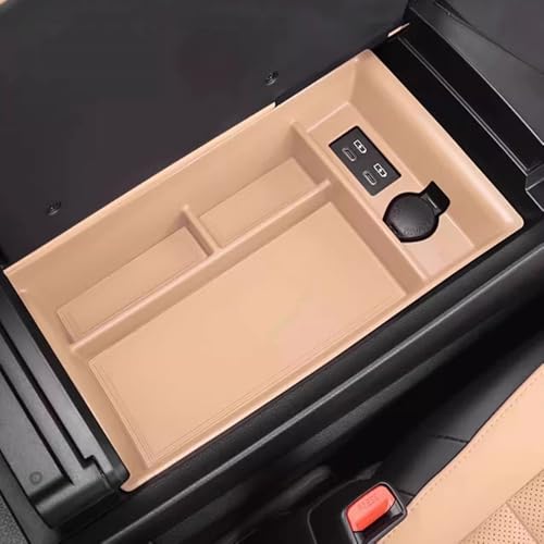 Central Control Armrest Box Storage Box for Lexus ES 21+ (Brown)