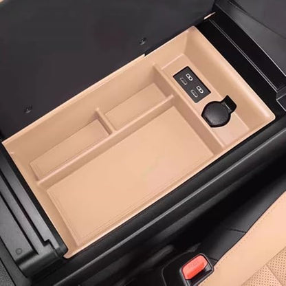 Central Control Armrest Box Storage Box for Lexus ES 21+ (Brown)
