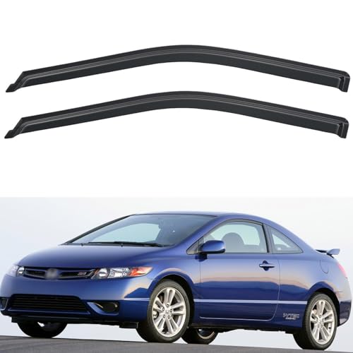 Window Visors Rain Guards for 2006 (2006-2011 Honda Civic Coupe)