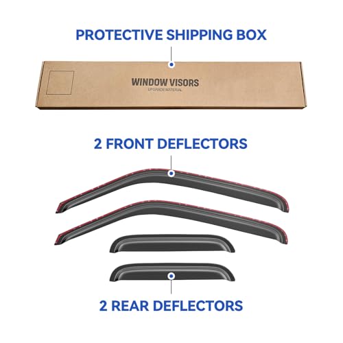 in Channel Window Visors Rain Guards for 1999 (1999-2011 Ford Ranger SuperCab)