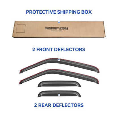 in Channel Window Visors Rain Guards for 1999 (1999-2011 Ford Ranger SuperCab)