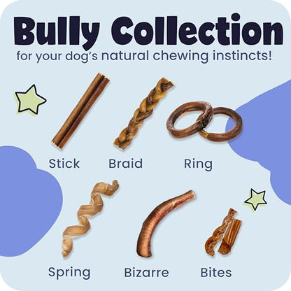 Natural 9” Braided Bully Sticks for Dogs (9" / 25 Count (Pack of 1))