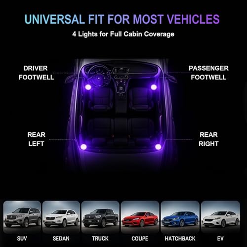 Car Interior LED Lights (Pink)