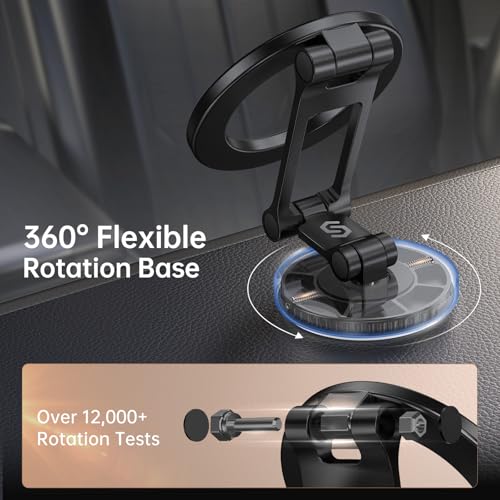 Fits MagSafe Car Mount Magnetic Phone Holder for Dash and Tesla (Carbon Fiber)