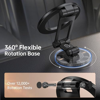 Fits MagSafe Car Mount Magnetic Phone Holder for Dash and Tesla (Carbon Fiber)