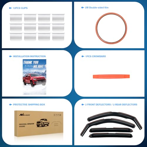 in Channel Rain Guards for Toyota Tacoma Double Cab 2005 (Tacoma 2005-2015 Double Cab)