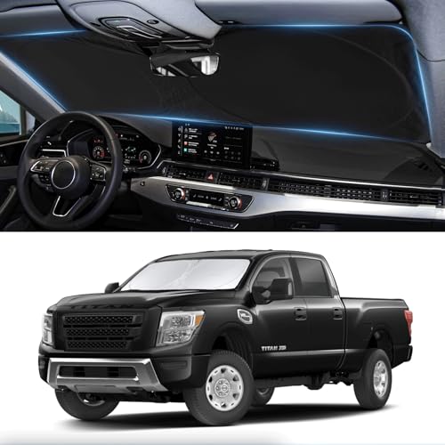 Custom Fit Titan Windshield Sunshade for Nissan Titan 2020 (Fit Titan 2020-2025)