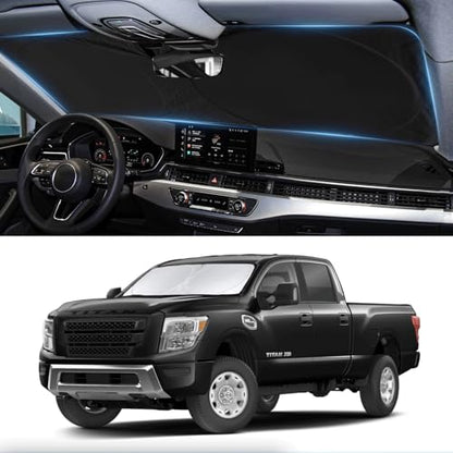 Custom Fit Titan Windshield Sunshade for Nissan Titan 2020 (Fit Titan 2020-2025)
